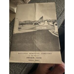 Vintage National Memorial Cemetery Hawaii Pamphlet Guide WWII Ephemera